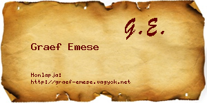Graef Emese névjegykártya